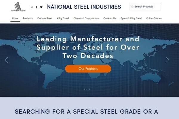 National Steel Industries — MANUFACTURER project mockup